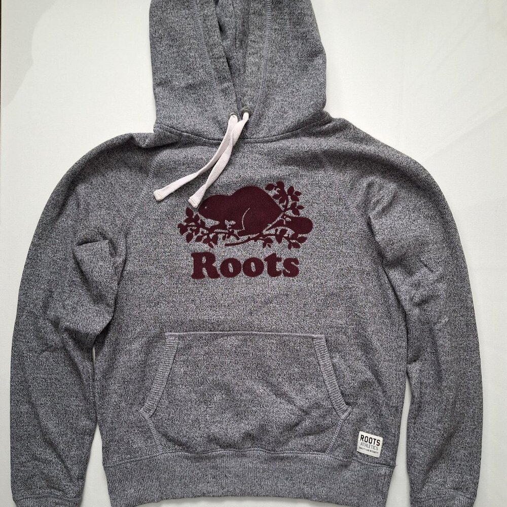Roots Grey and Maroon Hoodie